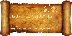 Hatházi Valéria névjegykártya